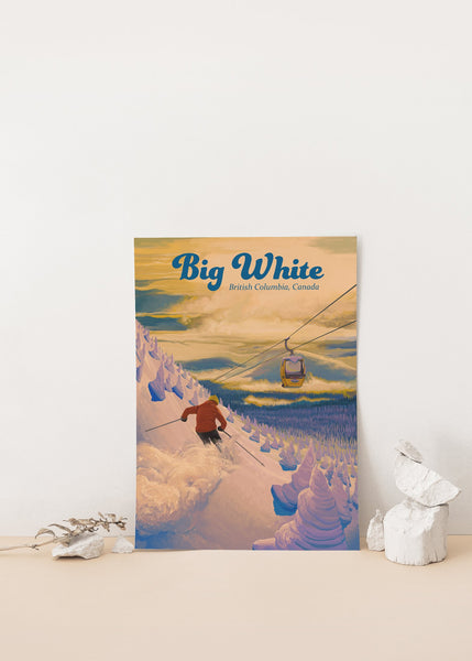 Big White Canada Ski Resort Travel Poster