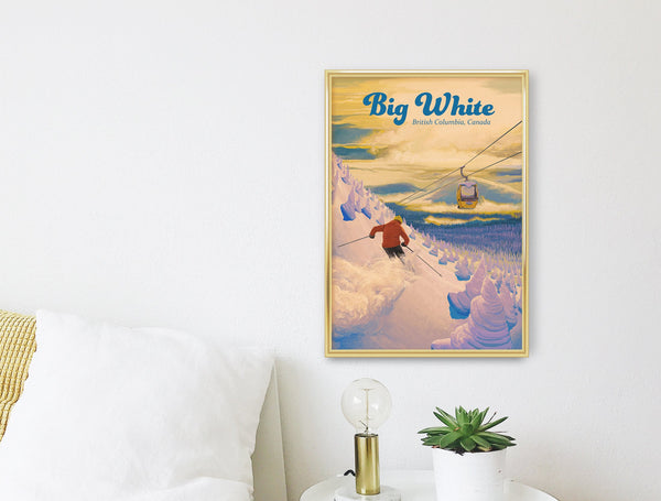 Big White Canada Ski Resort Travel Poster