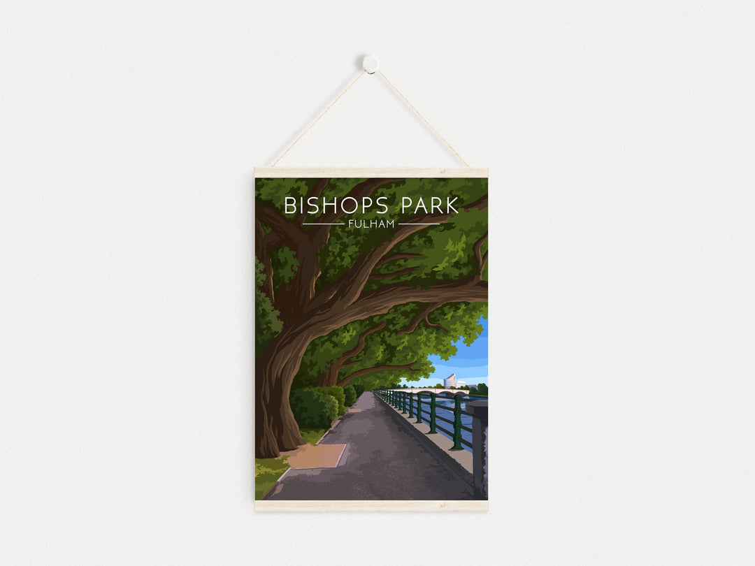 Bishops Park Fulham London Travel Poster