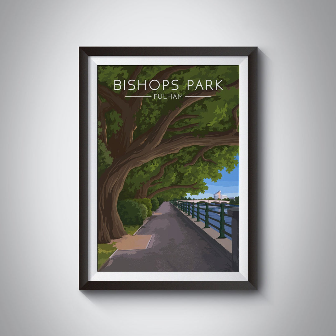 Bishops Park Fulham London Travel Poster