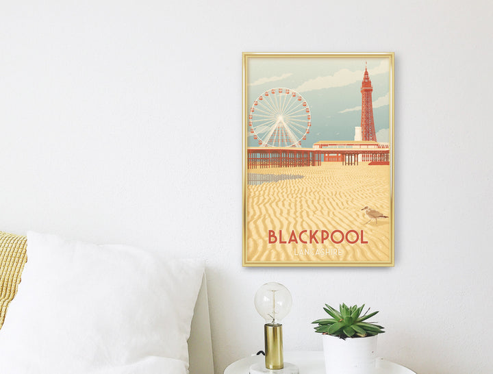 Blackpool Seaside Travel Poster