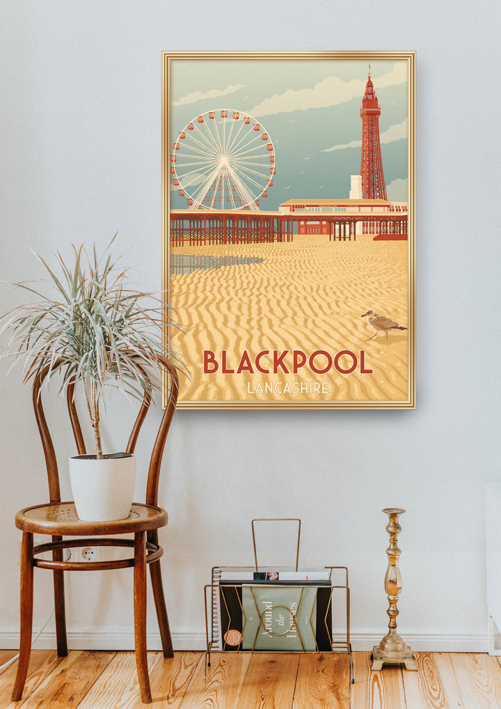 Blackpool Seaside Travel Poster