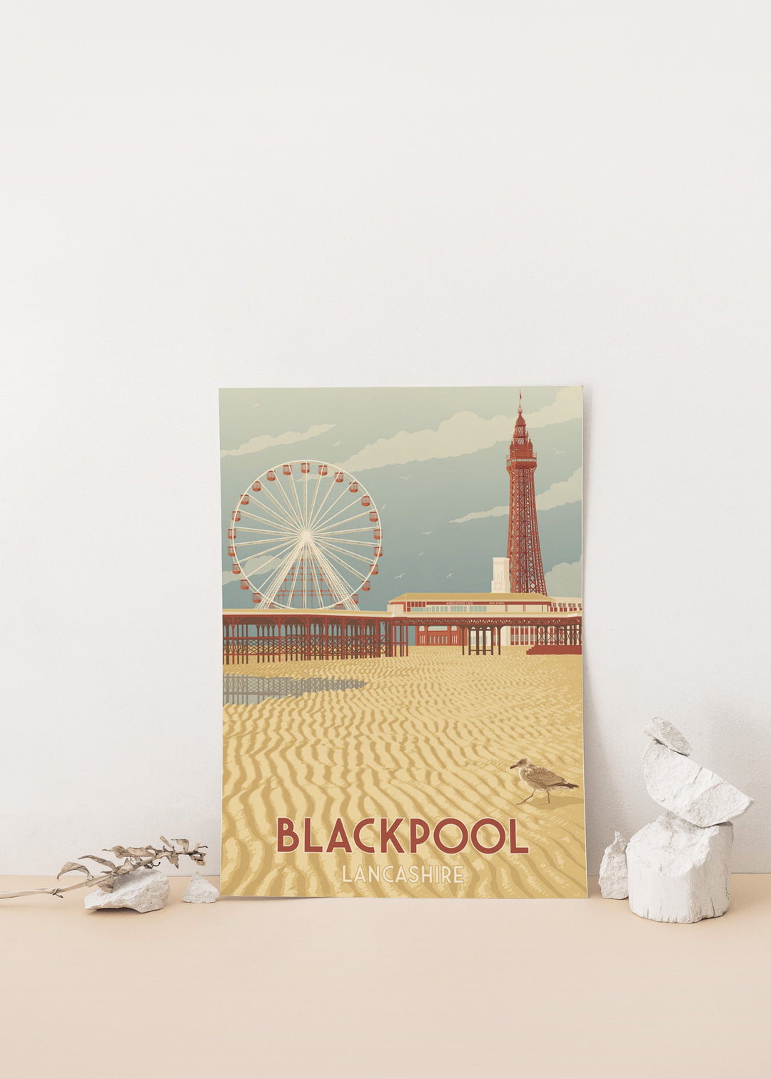 Blackpool Seaside Travel Poster