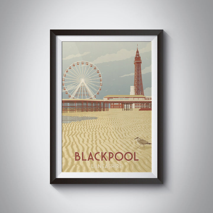 Blackpool Seaside Travel Poster