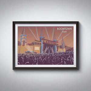 Boomtown Fair Festival Travel Poster