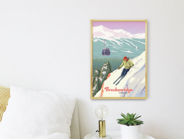 Breckenridge Colorado Ski Resort Travel Poster
