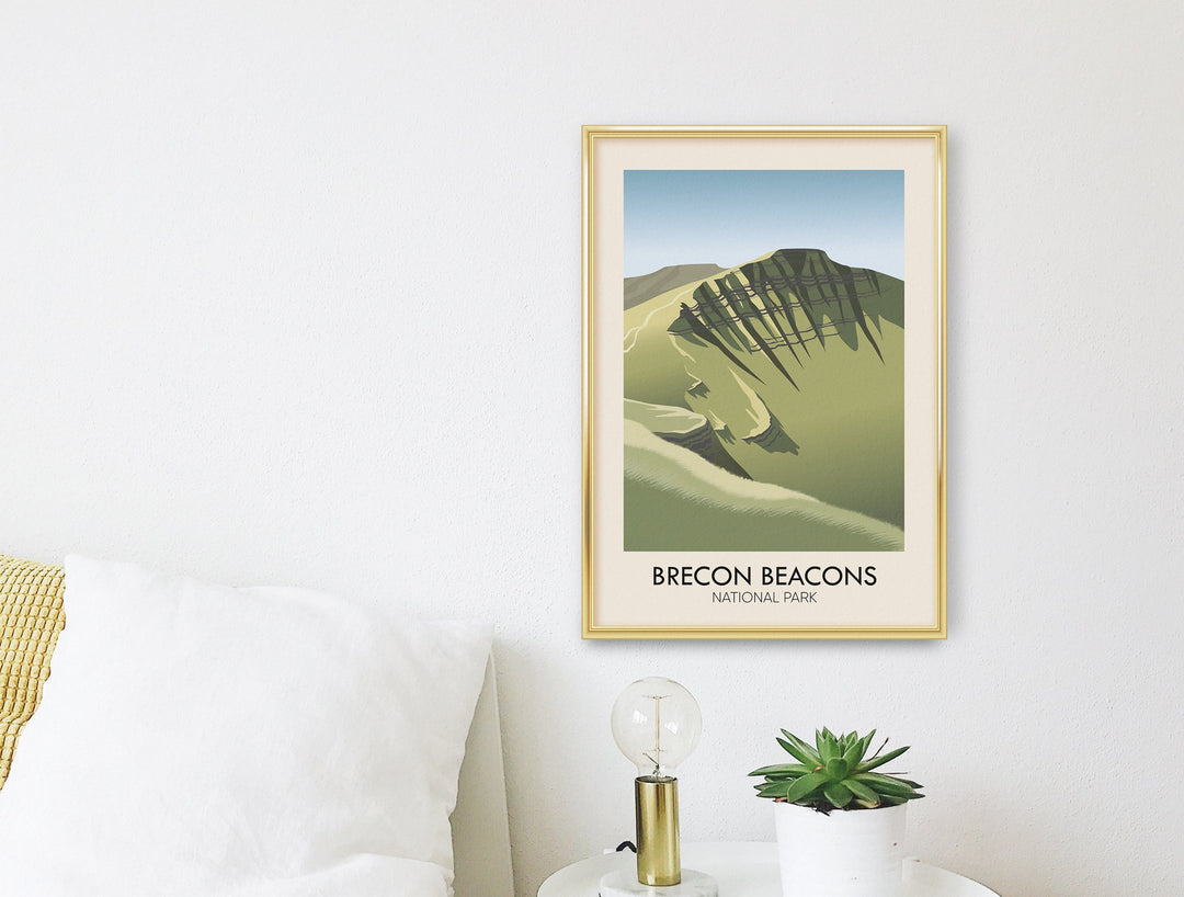 Brecon Beacons National Park Modern Travel Poster