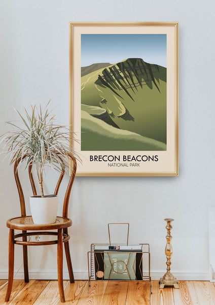Brecon Beacons National Park Modern Travel Poster