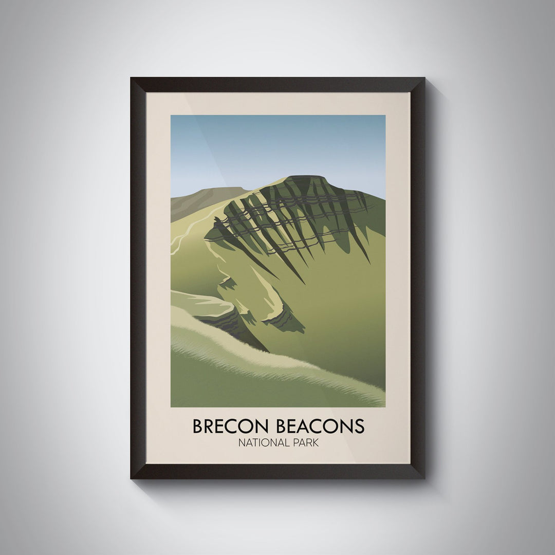 Brecon Beacons National Park Modern Travel Poster