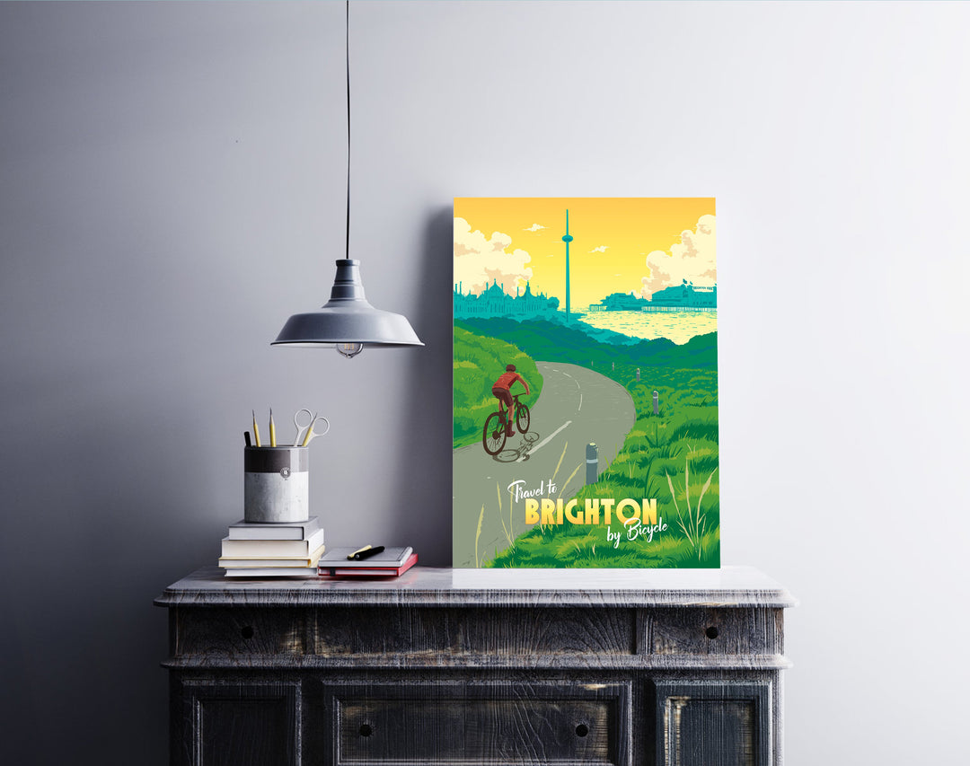 Brighton Cycling Travel Poster