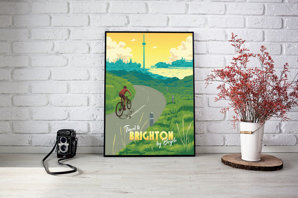 Brighton Cycling Travel Poster