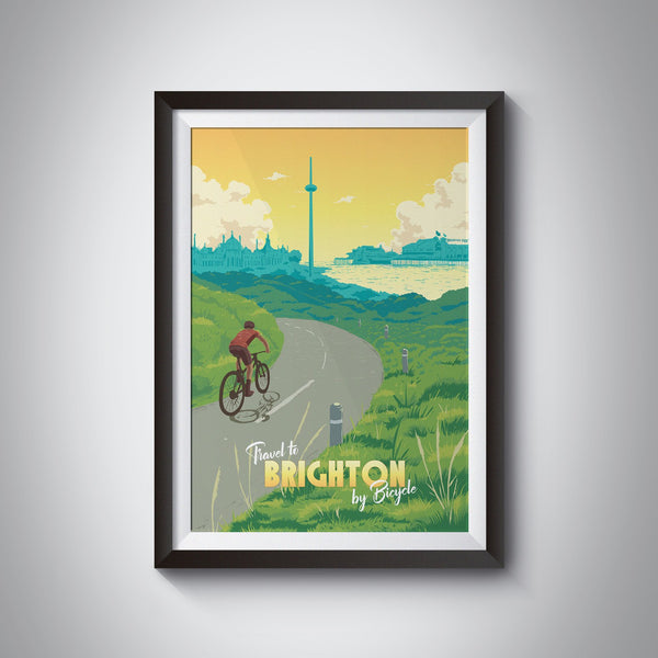 Brighton Cycling Travel Poster