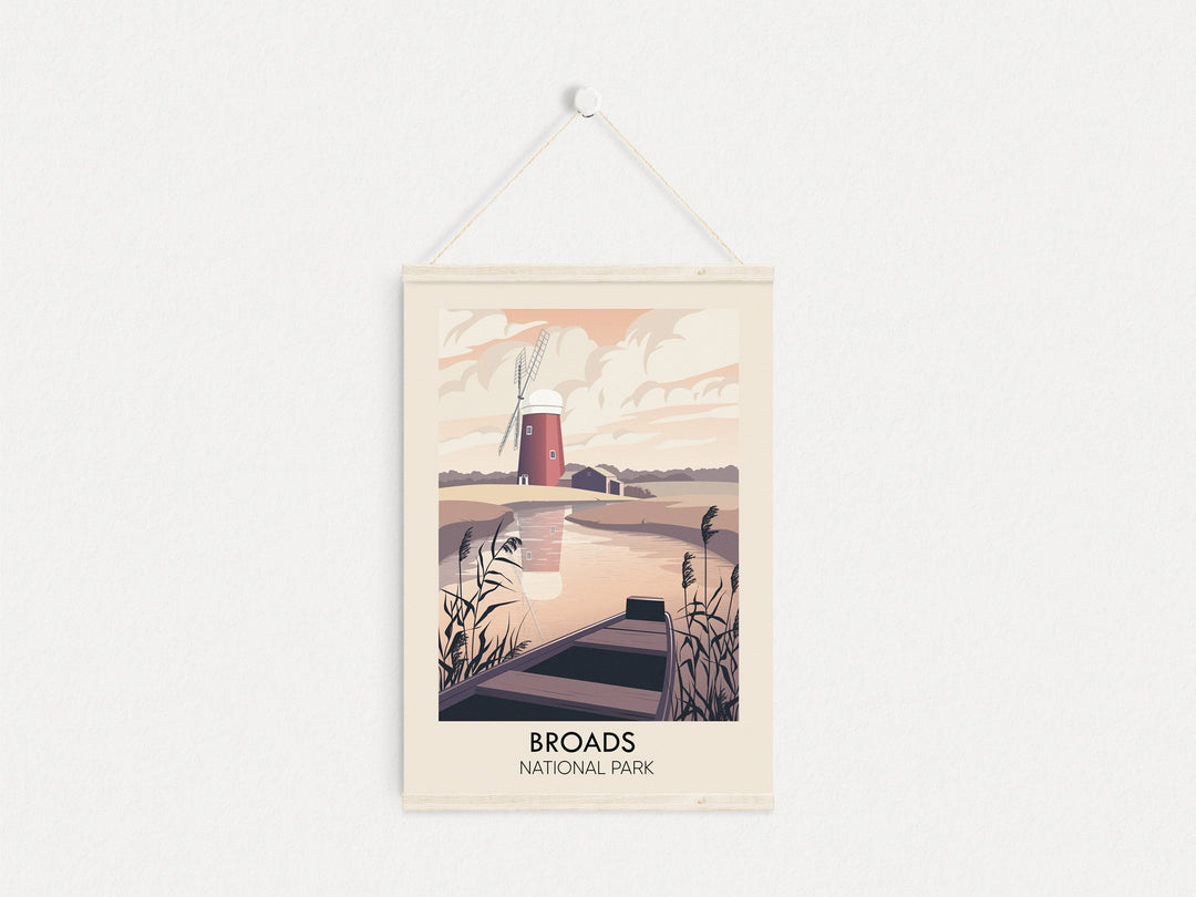 Broads National Park Modern Travel Poster