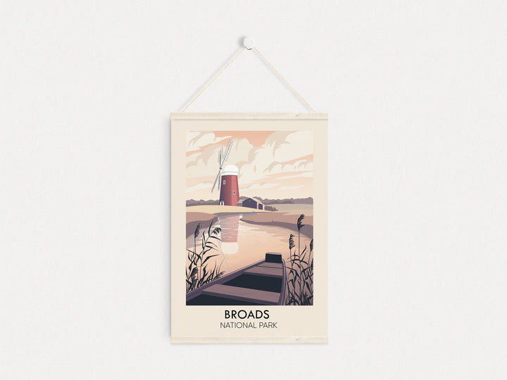 Broads National Park Modern Travel Poster