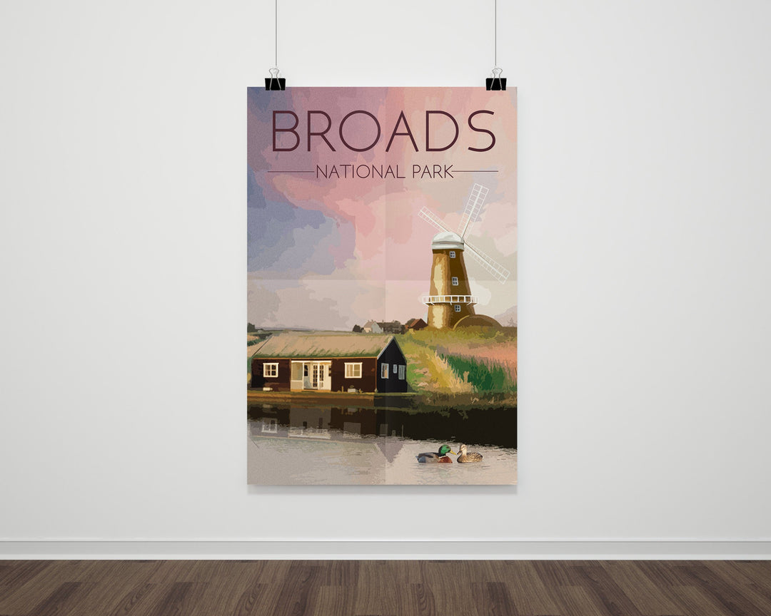 Broads National Park Travel Poster