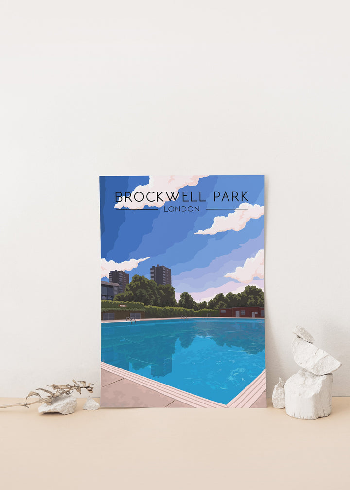 Brockwell Park London Travel Poster