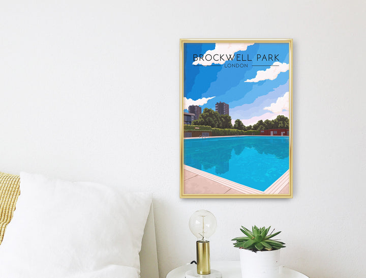 Brockwell Park London Travel Poster