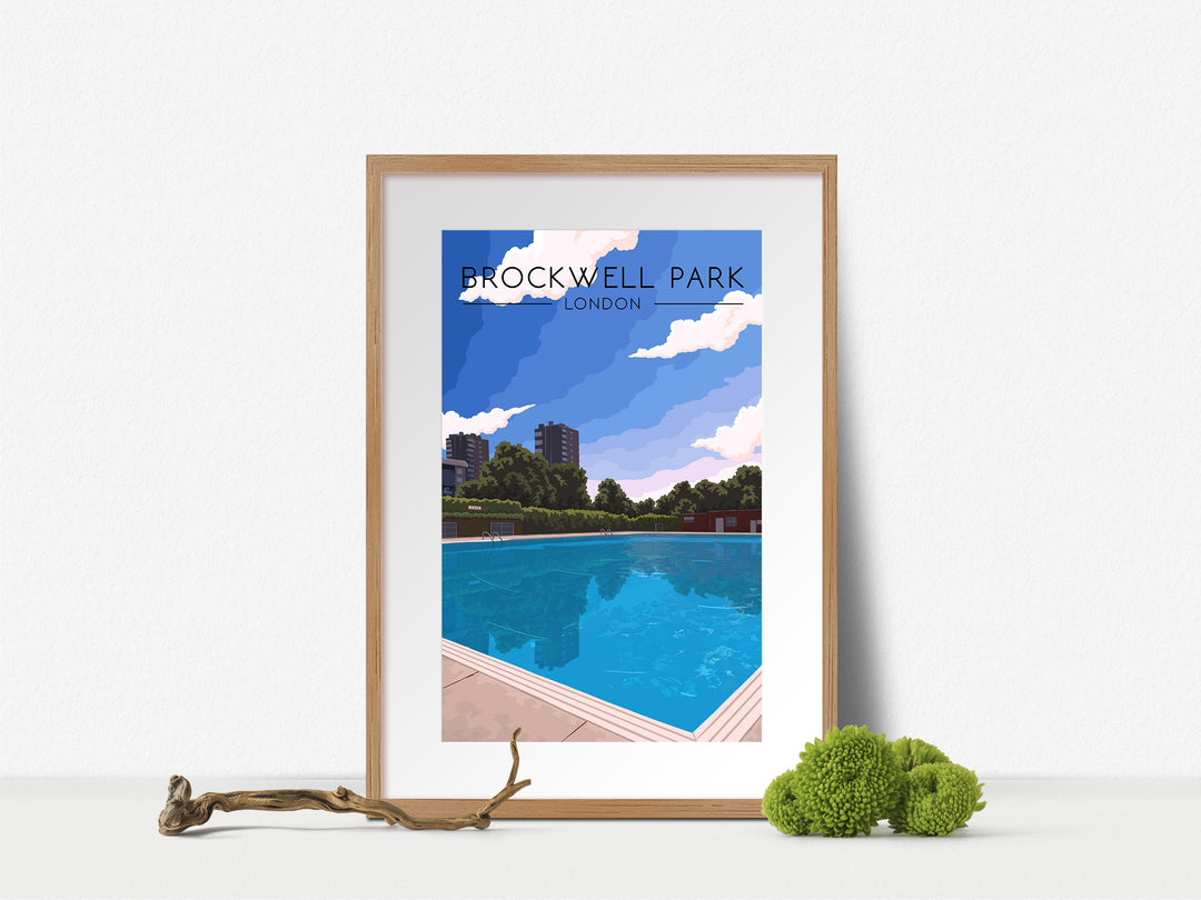 Brockwell Park London Travel Poster