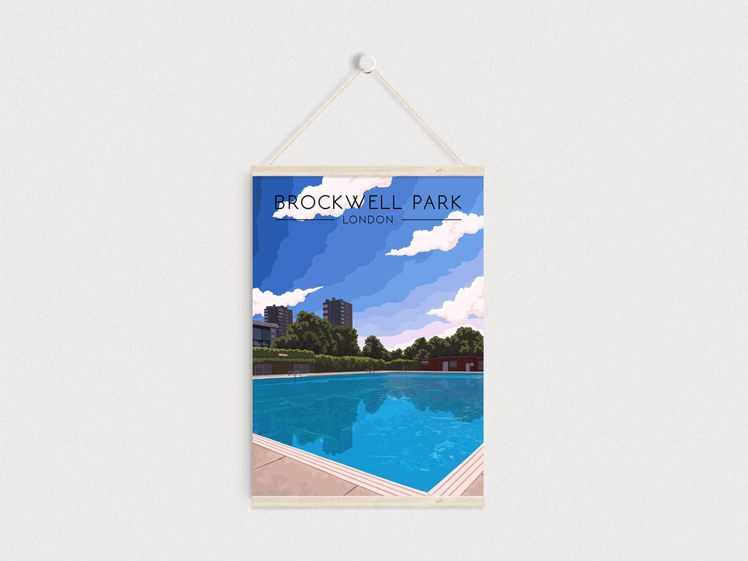 Brockwell Park London Travel Poster