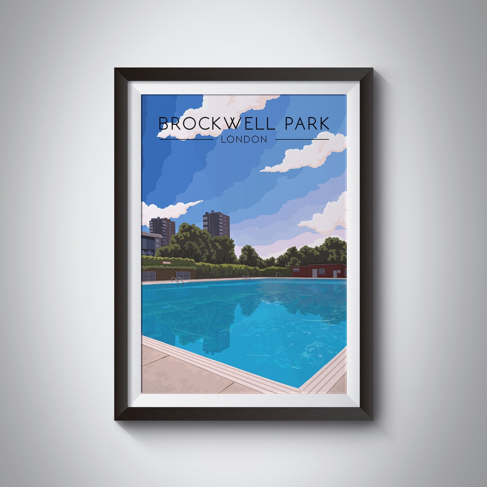 Brockwell Park London Travel Poster