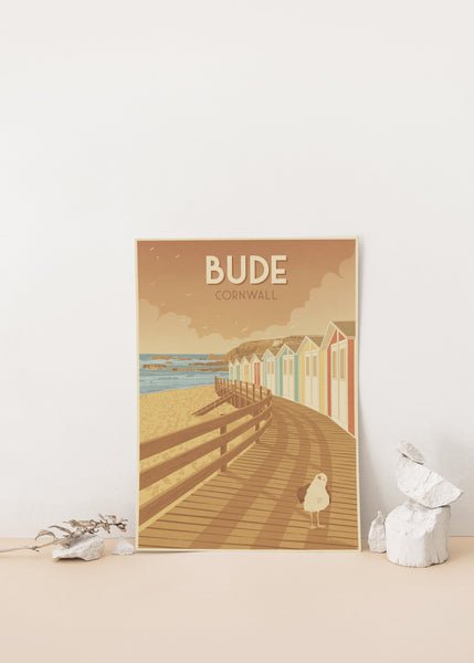 Bude Cornwall Travel Poster