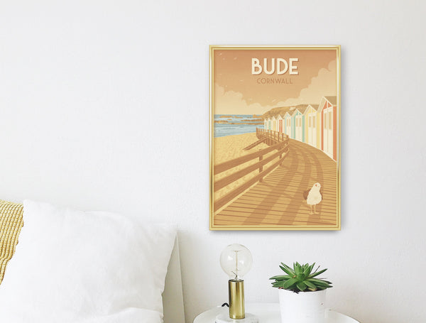 Bude Cornwall Travel Poster