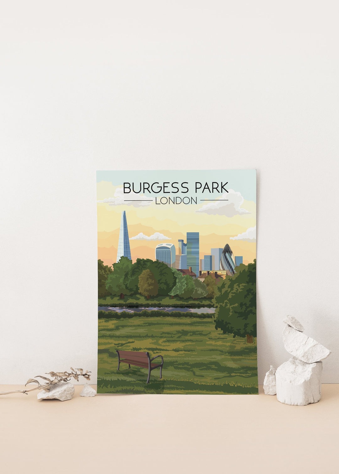 Burgess Park London Travel Poster