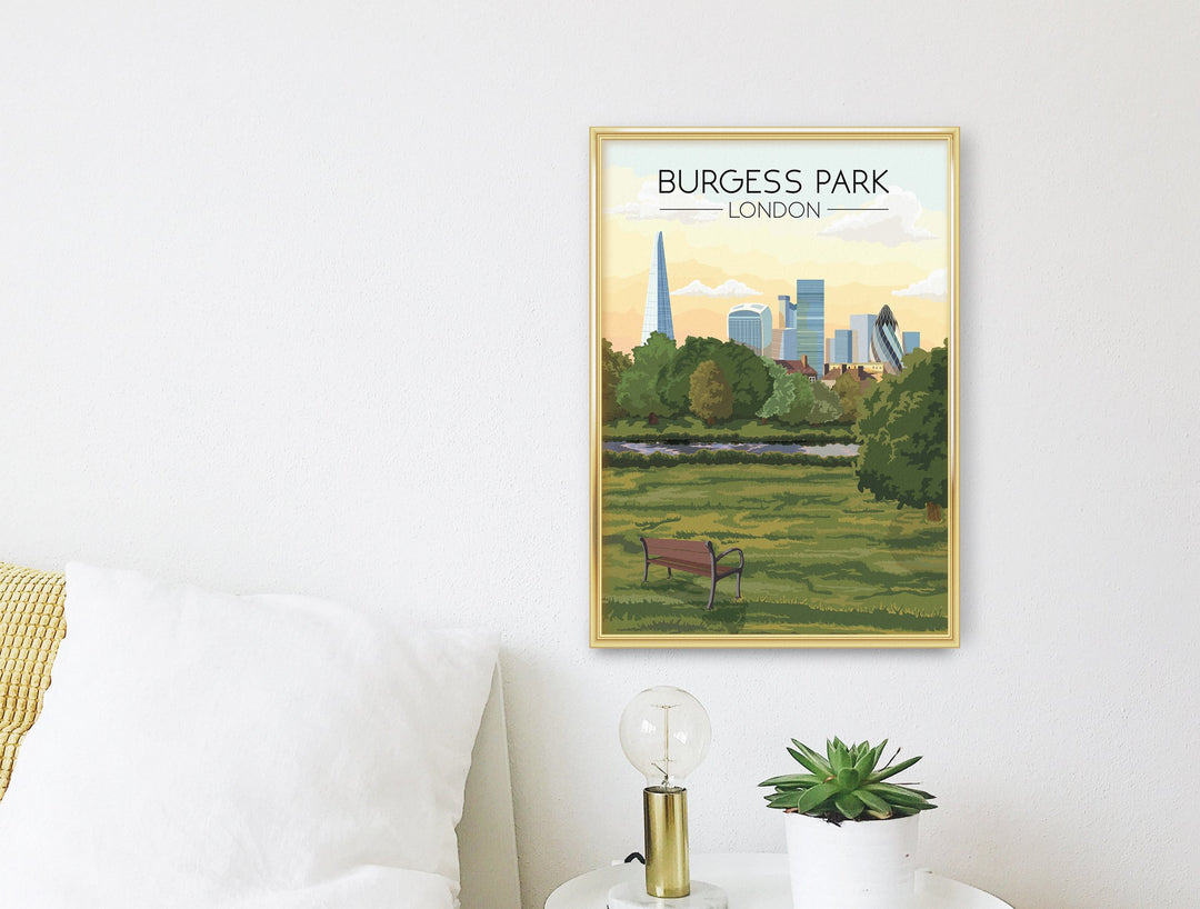 Burgess Park London Travel Poster