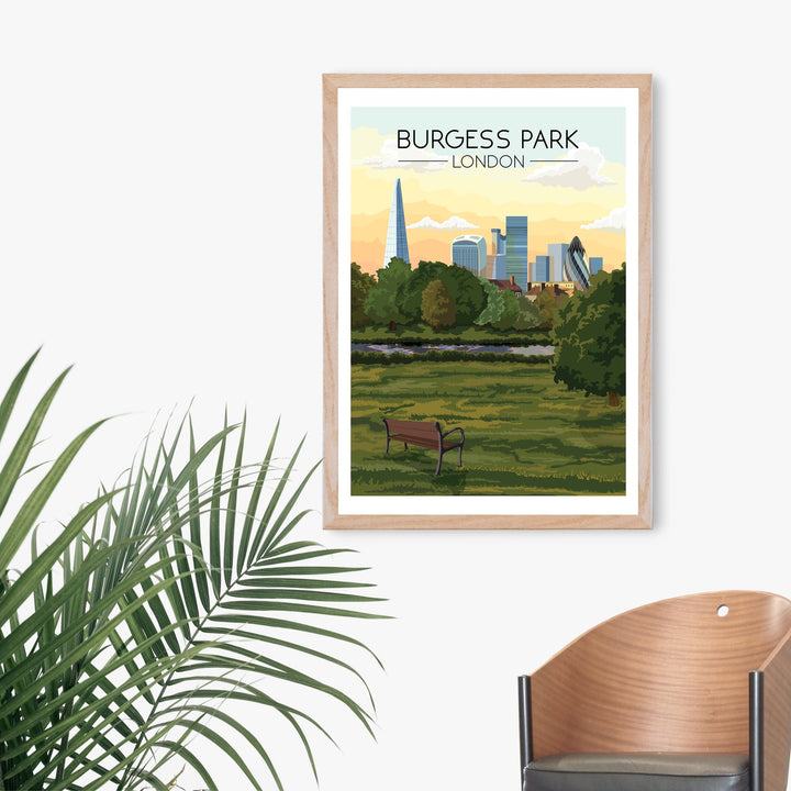 Burgess Park London Travel Poster