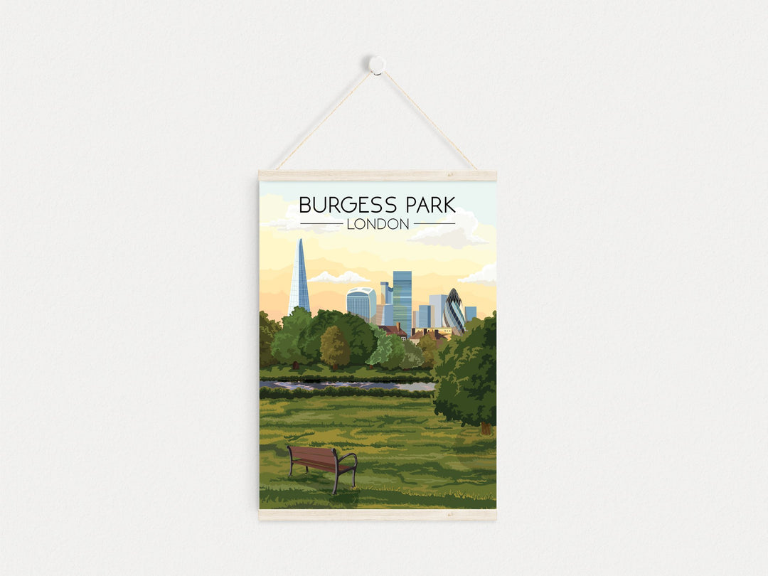 Burgess Park London Travel Poster