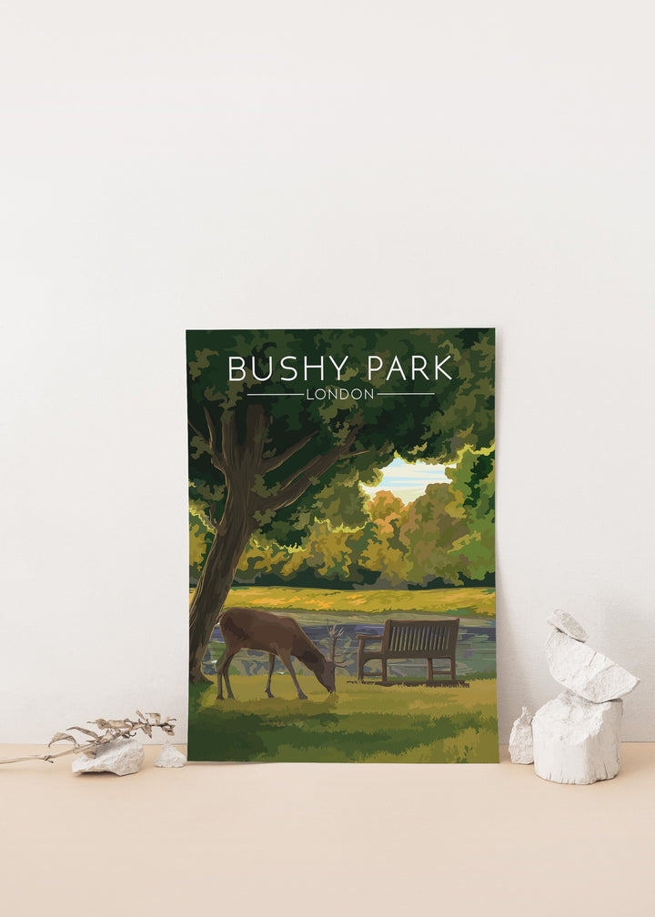 Bushy Park London Travel Poster