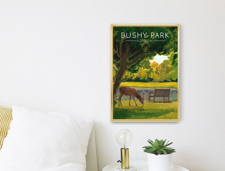 Bushy Park London Travel Poster