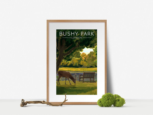 Bushy Park London Travel Poster