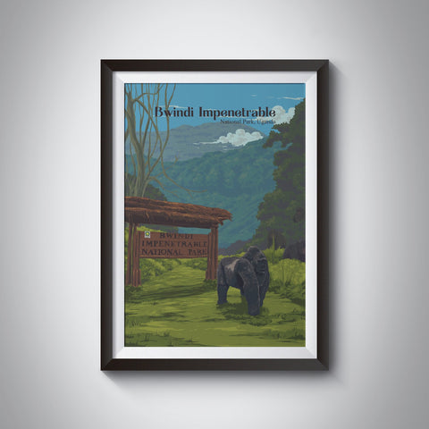 Bwindi Impenetrable Forest National Park Uganda Travel Poster