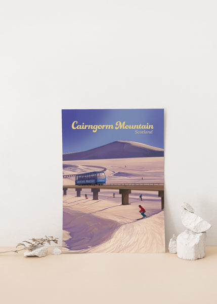 Cairngorm Mountain Scotland Ski Resort Travel Poster
