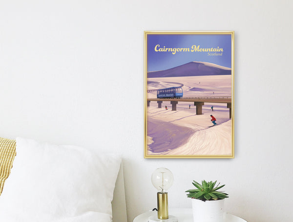 Cairngorm Mountain Scotland Ski Resort Travel Poster