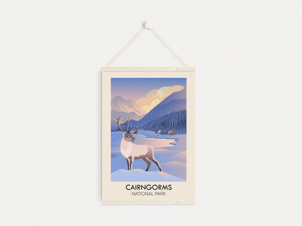 Cairngorms National Park Scotland Modern Travel Poster