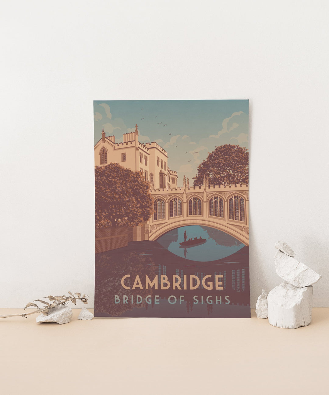 Cambridge Bridge Of Sighs Travel Poster