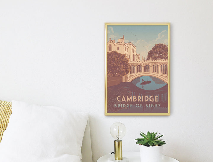 Cambridge Bridge Of Sighs Travel Poster