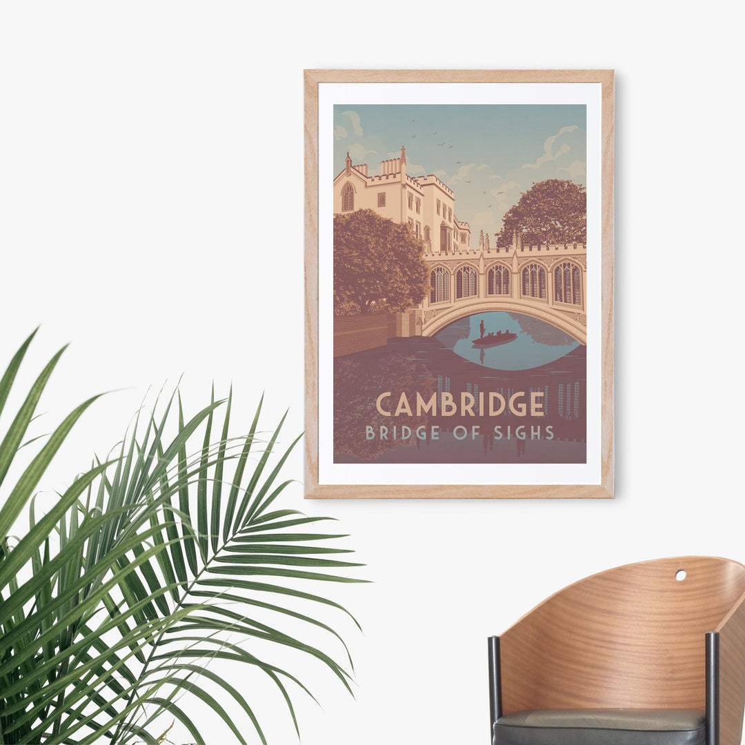 Cambridge Bridge Of Sighs Travel Poster