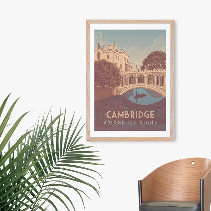 Cambridge Bridge Of Sighs Travel Poster