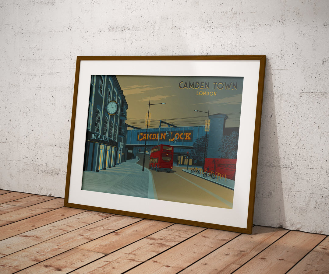 Camden Town London Travel Poster