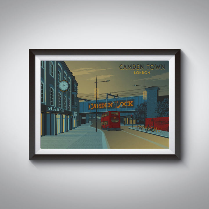 Camden Town London Travel Poster