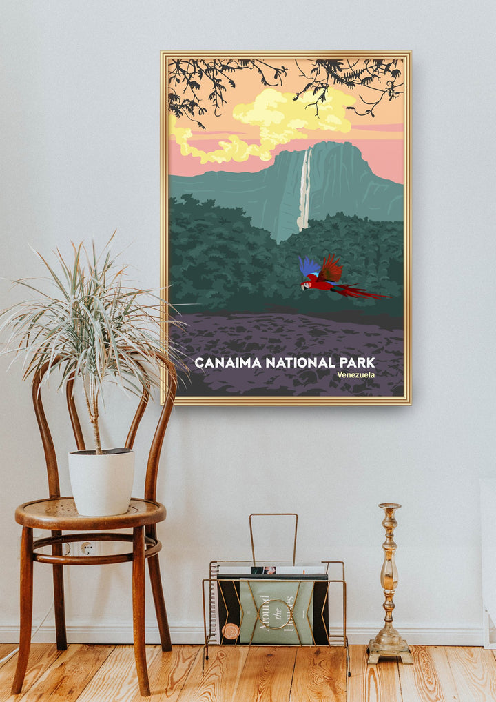 Canaima National Park Venezuela Travel Poster