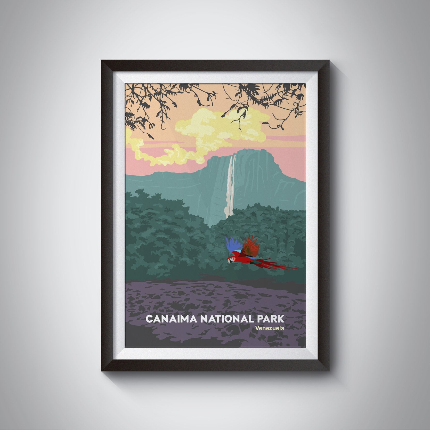Canaima National Park Venezuela Travel Poster