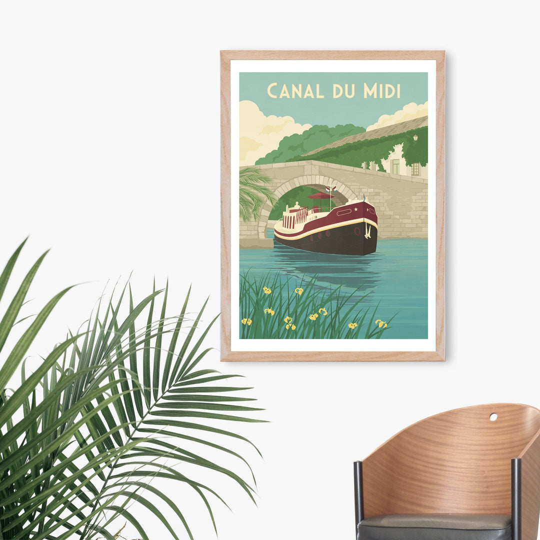 Canal du Midi France Travel Poster