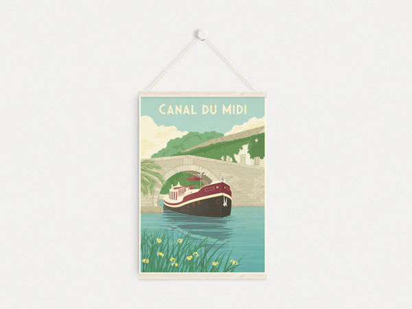 Canal du Midi France Travel Poster