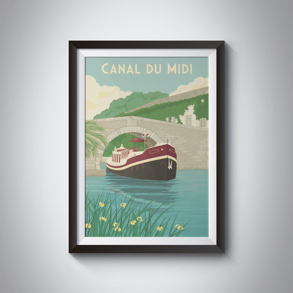 Canal du Midi France Travel Poster