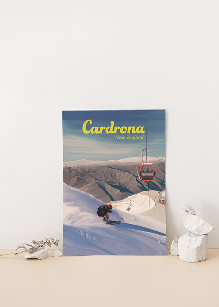 Cardrona Ski Resort Travel Poster