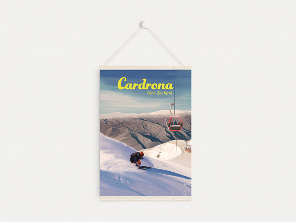 Cardrona Ski Resort Travel Poster